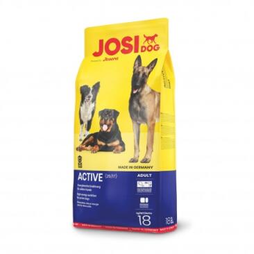 18кг Корм JosiDog Active (Adult 25/17) для взрослых собак всех пород, отличающихся активностью и подвижностью с Птицей и Кукурузой