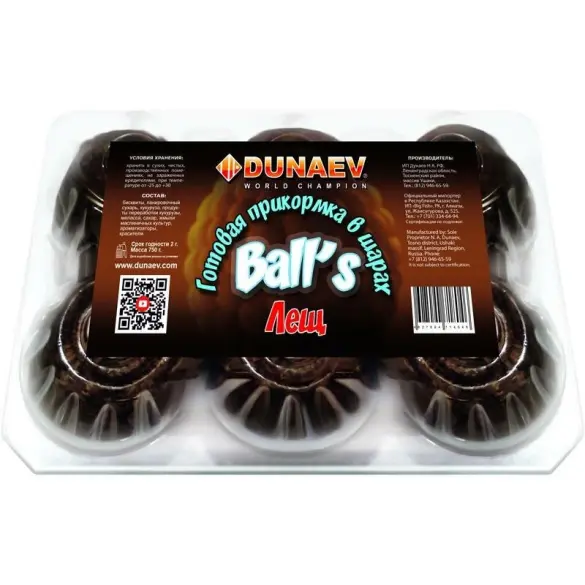 0,75кг Прикормка "DUNAEV BALL`S" Лещ