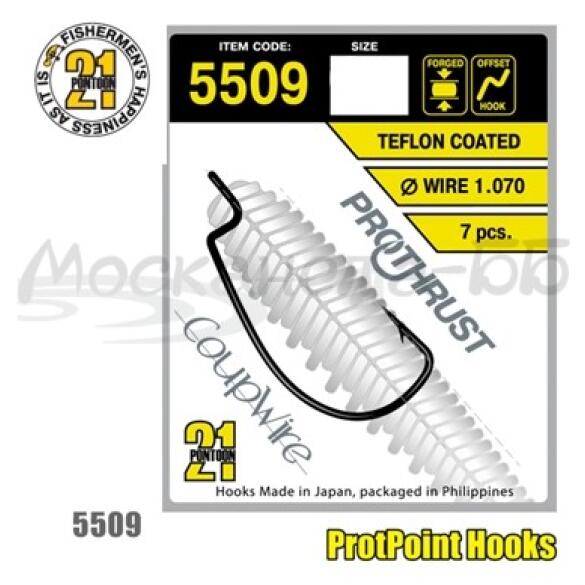 Крючок офсетный Pontoon 21 Teflon Coated 5509 №4/0 4шт