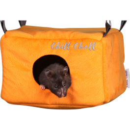 Домик CHILL CHOLL Chill Choll подвесной оранжевый для хомяков и крыс, 12*17см