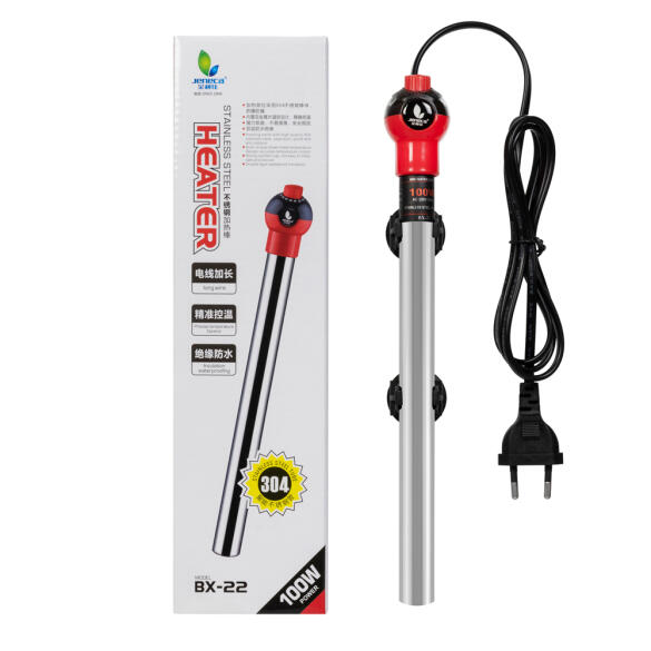 Нагреватель металлический Jeneca BX-22 100W нержавеющий, ударопрочный для аквариума от 60 до 120л
