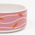 Миска керамическая ПИЖОН "Зайчик с морковками", 300мл, 13*13*5cм, розовая