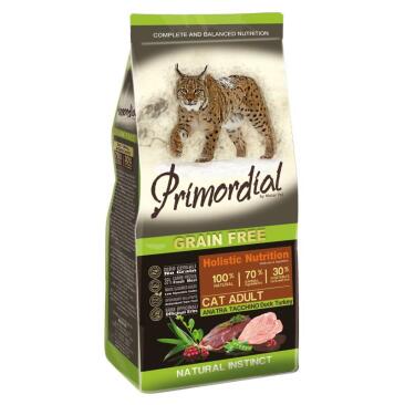 Корм в развес Primordial Holistic Grain-Free Cat Adult Duck & Turkey для взрослых кошек с Уткой и индейкой, 1кг