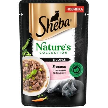 75гр Корм для кошек SHEBA Nature's, Лосось с Горохом