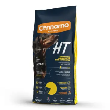 10кг Корм Cennamo HTD Adult MINI OCEAN для взрослых собак мелких пород с Лососем, Сельдью и Бурым рисом