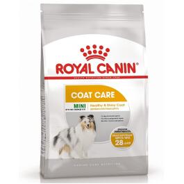 1кг Корм ROYAL CANIN Mini Coat Care для взрослых собак мелких пород с тусклой и сухой шерстью