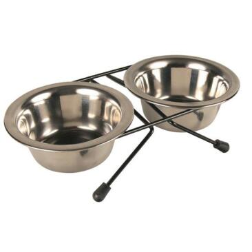 Миска TRIXIE Eat on Feet с держателем 2*0,45л 12см