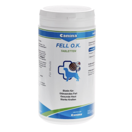 Витамины для собак Canina Fell O.K. Tabletten для профилактики дефицита биотина, 250г (~125 таб)