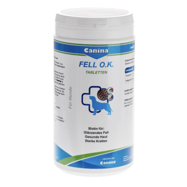 Витамины для собак Canina Fell O.K. Tabletten для профилактики дефицита биотина, 250г (~125 таб)