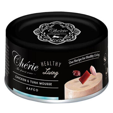 80гр Консервы Pettric Cherie Healthy Living для кошек мусс из Курицы и тунца