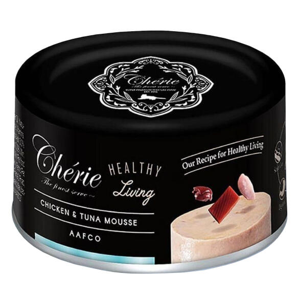 80гр Консервы Pettric Cherie Healthy Living для кошек мусс из Курицы и тунца