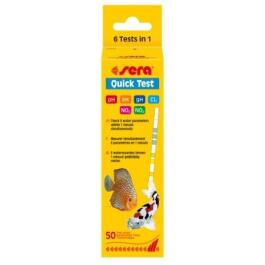 SERA Quick Test 6в1 быстрый тест 6 параметров воды - pH, gH, kH, Cl2, NO2, NO3, 1шт