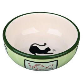 Миска TRIXIE керамическая для кошек с рисунком кошки 0,35л 12,5см