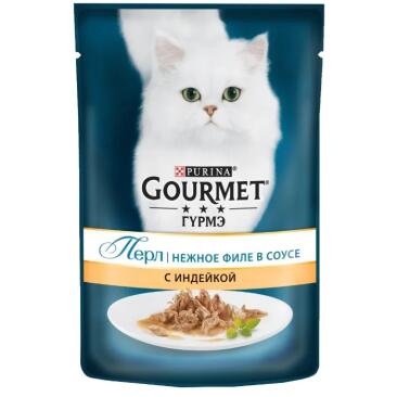 75гр Корм для кошек GOURMET Perle с Индейкой
