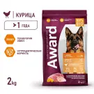 2кг Корм Award для взрослых собак крупных пород с Курицей и Индейкой с добавлением тыквы и шиповника