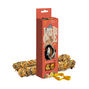 2*60гр Little One Sticks Fruits палочки для Морских Свинок, Кроликов и Шиншилл с фруктами