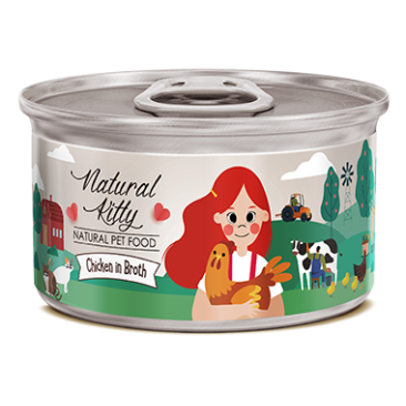 80гр Консервы Pettric Natural Kitty для кошек, Курица в подливе