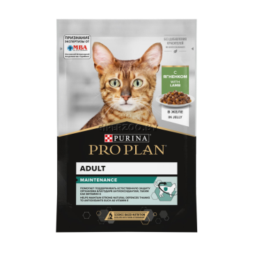 85гр Корм для кошек PRO PLAN Nutrisavour с Ягненком в желе