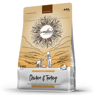 640гр Корм Craftia Natura Puppy Medium&Large для щенков средних и крупных пород из Курицы и индейки