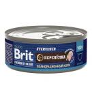 100гр Консервы Brit Premium Cat Sterilised для стерилизованных кошек с мясом перепёлки