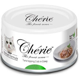 80гр Консервы Pettric Cherie Hairball Control из филе тунца с мясом краба в подливе