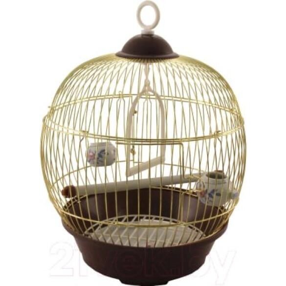 Клетка Triol для птиц круглая, золото D230*365мм