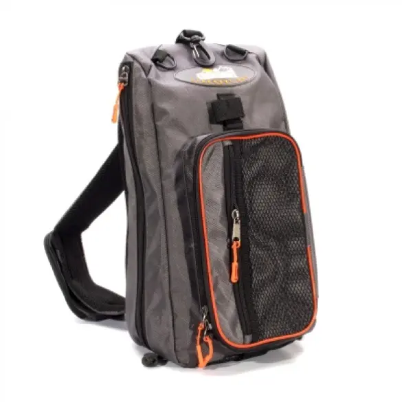 Сумка-рюкзак рыболовная "СЛЕДОПЫТ" Sling Shoulder Bag, 44х24х17см, Серый