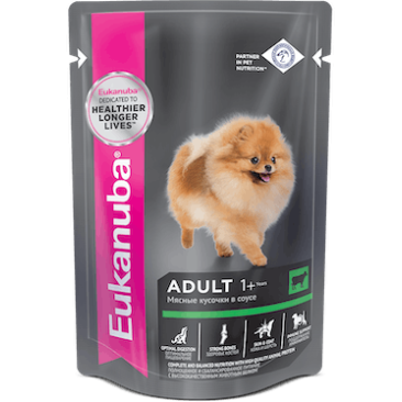 Консервы Eukanuba DOG ADULT  100г для собак с говядиной в соусе