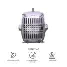 Переноска ZooExpress "Турне" S для животных с прозрачной пластиковой дверцей, 42*29*29,5см, фиолетовая