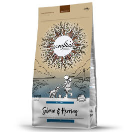 2кг Корм Craftia Natura Puppy Medium&Large для щенков средних и крупных пород из Лосося и сельди