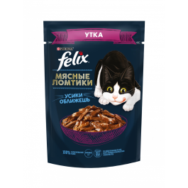 75гр Корм для кошек FELIX мясные ломтики с Уткой