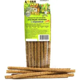 Лакомство БОСПА ЭКО для грызунов хрустящие палочки с морковью