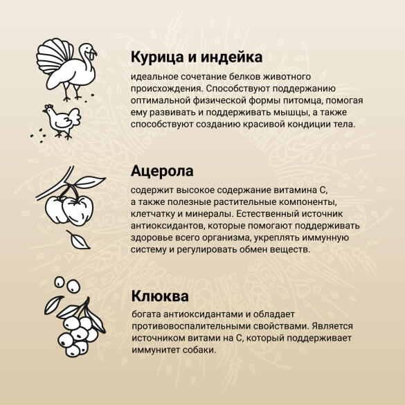 640гр Корм Craftia Natura Puppy Mini для щенков миниатюрных и мелких пород из Курицы и индейки
