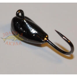 Мормышка вольфрамовая с ушком ""Чесночинка"" 3,0мм, черная, 0,33гр