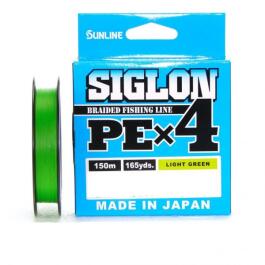 Плетеный шнур Sunline Siglon PE×4 150m (LG)# 35LB, 2PE, 15.5kg, Light Green