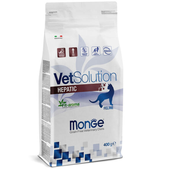 0,4кг Корм Monge VetSolution Cat Hepatic Вет. диета для кошек с заболеваниями печени