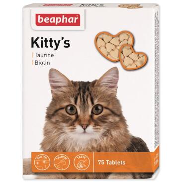 75таб Лакомство Витаминизированное  Beaphar Kitty's Taurin+Biotin для кошек с Таурином и Биотином