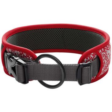 Ошейник HUNTER Collar Divo Reflect 45-55/L, Красный/серый