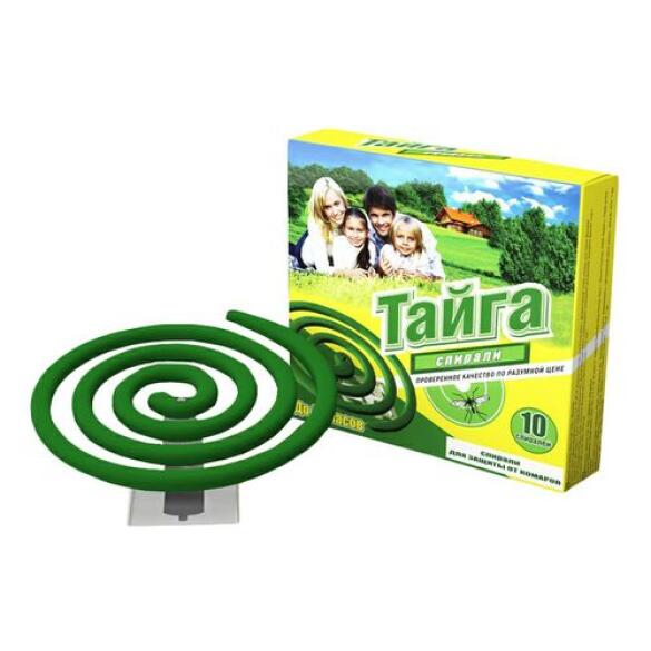 Антикомариные спирали "Тайга" древесные, 10шт