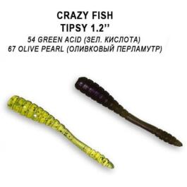 Резина Crazy Fish Tipsy 1,2'' №54/67, Кальмар, 16шт