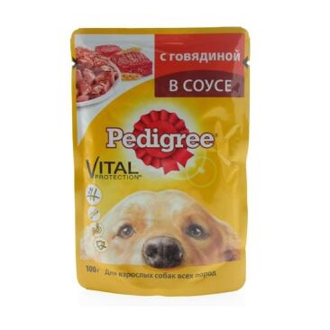 Корм PEDIGREE для взрослых собак говядина в соусе 85г