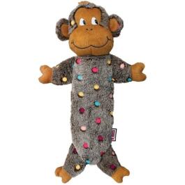 Игрушка KONG Toy Dog Low Stuff Speckl Monkey для собак с пищалкой, L