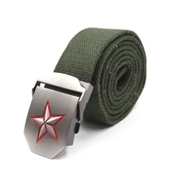 Ремень "СЛЕДОПЫТ-Звезда", 1400х36 мм, текстиль, зеленый