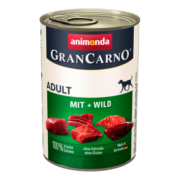 400гр Консервы Animonda Gran Carno Superfoods для взрослых собак, с дичью
