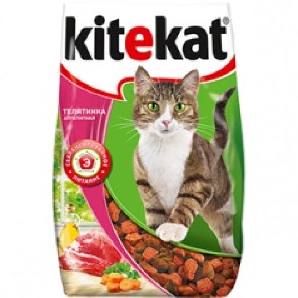 350гр Корм KITEKAT для кошек Телятина аппетитная