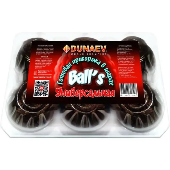 0,75кг Прикормка "DUNAEV BALL`S"  Универсальная