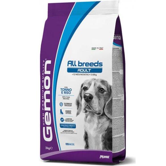 20кг Gemon Dog Adult TUNA / RICE для взрослых собак всех пород c тунцом и рисом
