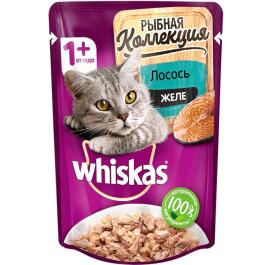 75гр Корм для кошек WHISKAS Рыбная коллекция с Лососем