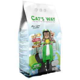 Наполнитель комкующийся Cats Way Алоэ вера, 10 л