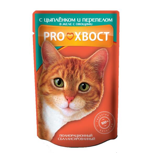 85гр Корм PROхвост для котят Цыпленок в соусе